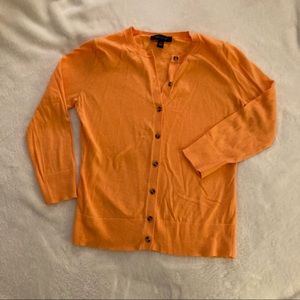 Ann Taylor orange cardigan